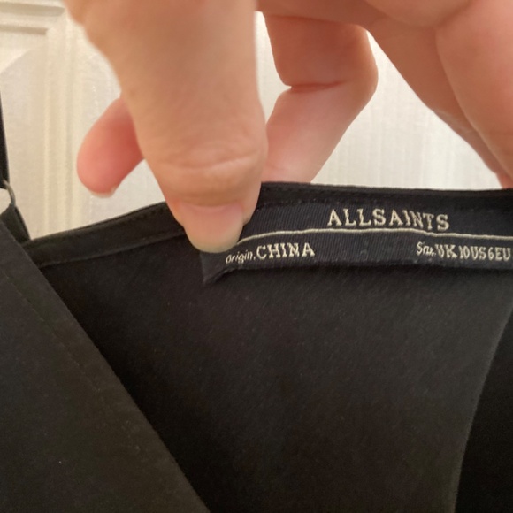 All Saints Block Slip Dress Fitted Blue and Black Size US 6 - Picture 2 of 6